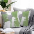 thumbnail image 2 of Sage Green Outdoor Pillow Covers Pack of 2 Gray Graffiti Color Block Abstract Geometric Art Waterproof Throw Pillow Covers Decorative Cushion Cases for Patio Garden Tent Balcony Couch 24x24 inch, 2 of 8