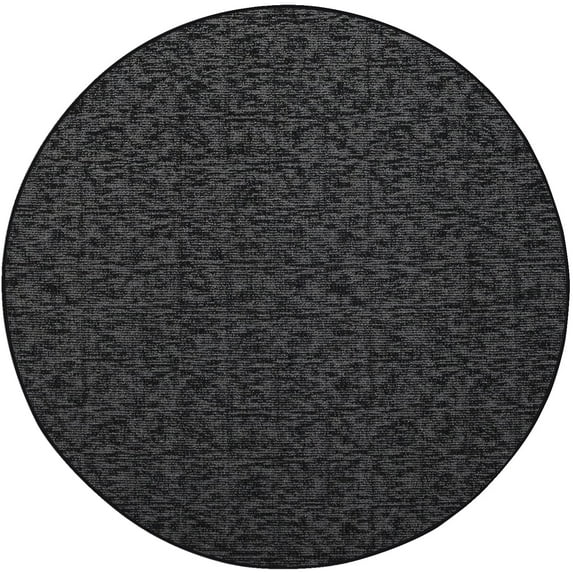 Indoor Outdoor custom size area rugs made in USA comes in Ten colors and Nine shapes rectangular,round,square,runners,oval,hexagon,octagon,half round - Black, 6' Round Area Rugs