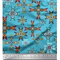 thumbnail image 1 of Soimoi Cotton Cambric Fabric Tiles Moroccan Print Fabric by Yard 56 Inch Wide, 1 of 1