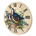 thumbnail image 3 of Designart 'Ancient Birds In The Wild IV' Traditional Wood Wall Clock, 3 of 5