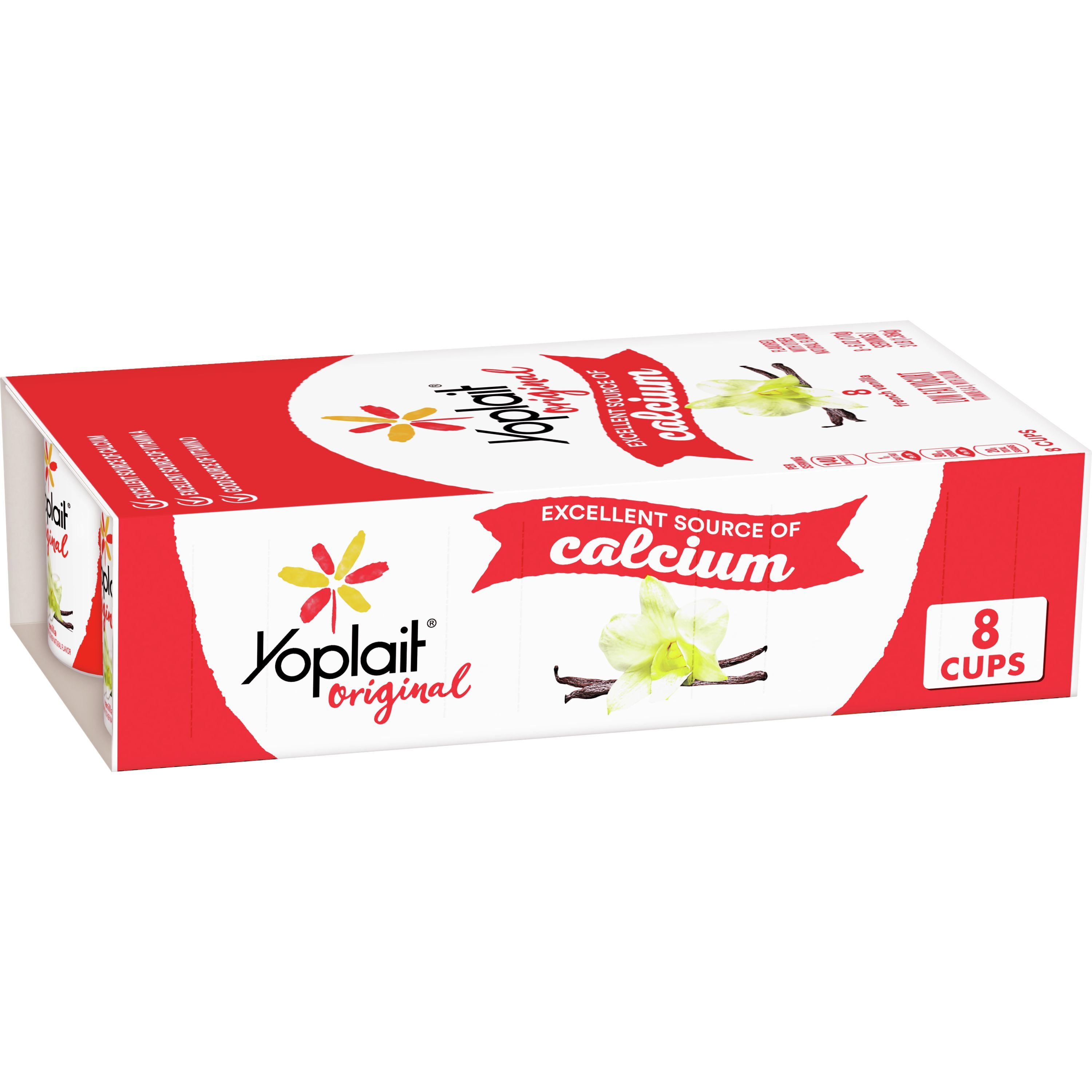 Yoplait Original French Vanilla Low Fat Yogurt, 8 Ct, 6 OZ Yogurt Cups