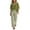 Green, variant on Women's Summer Short Sleeve V-Neck Two-Piece Set Fashion Solid-Color Sporty Casual Crew-Neck Wide-Leg Pants With Pockets Two-Piece Set Matching Lounge Set Vacation Travel Airport Outfits Black_XXL