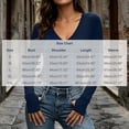 thumbnail image 2 of DISKEBUISS Women's V Neck Long Sleeve Fitted T-Shirt Stretchy Slim Basic Top with Thumb Holes for Daily Layering, 2 of 8