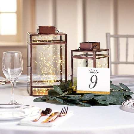 Fun Express Copper Lanterns & Fairy Lights Centerpiece Kit for 6 Tables