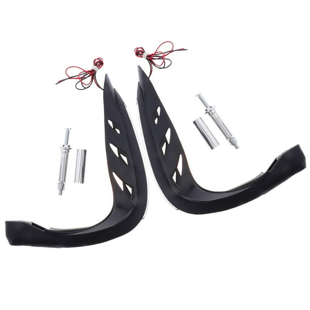 Protectores de Mano Luz para 22mm(7/8 Pulgadas) Manillar Izquierda y Derecha Negro shamjiam Motorcycle LED Light HandGuard