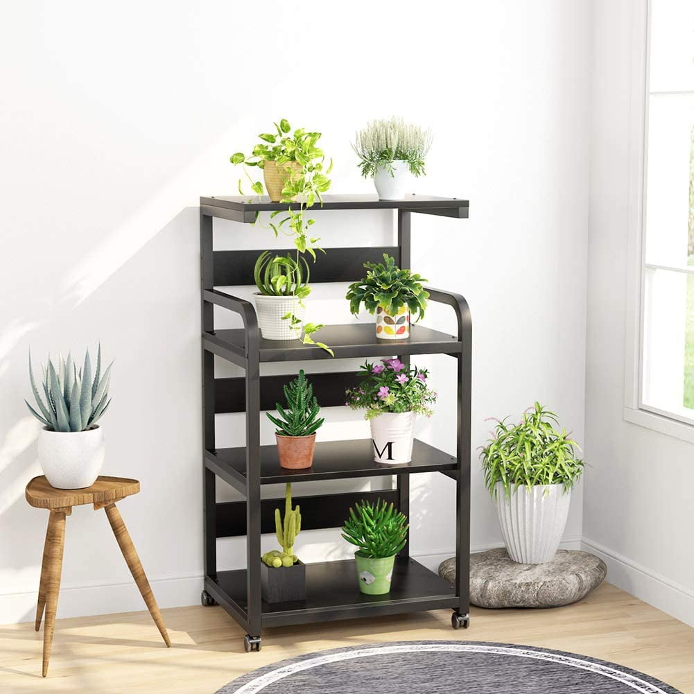 Details about   HOMFY 4-Tier Printer Stand with Storage Shelves with Wheels for Home Office 
