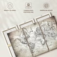 thumbnail image 6 of Elephant Stock Simple World Map Wall Art - Horizontal Multi Panel Canvas - Home Office Wall Decor - Map Multi Panel - Beige And White Decor - 38" x 24", 6 of 8