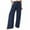 Navy, variant on hotojiny Womens Casual Wide Leg Pants Lounge Palazzo Pants for Travel Vacation Flowy Beach Trousers with Pockets