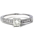 thumbnail image 4 of Pompeii 1/2ct Princess Cut Antique Vintage Diamond Engagement Ring 14K White Gold (G/H,I2), 4 of 4