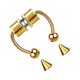 thumbnail image 5 of Minnieouse 5 pares de anillos de nariz no perforantes segmento Tragus estilo punk tendencia cuerpo joyería aro Clip en accesorios dorados Oro 10Conjunto, 5 of 6