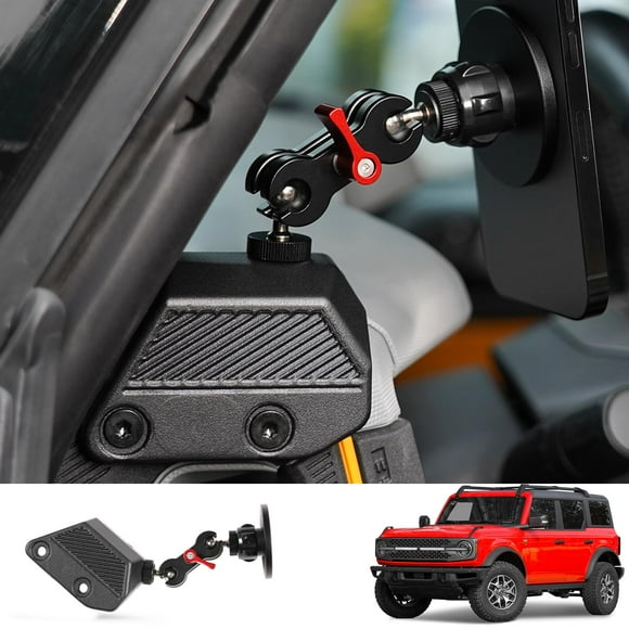 Mabett Support de Téléphone Magnétique pour Ford Bronco 2021 2022 2023 2024 2025, Support de Téléphone à Angle Réglable 360° pour Accessoires Bronco