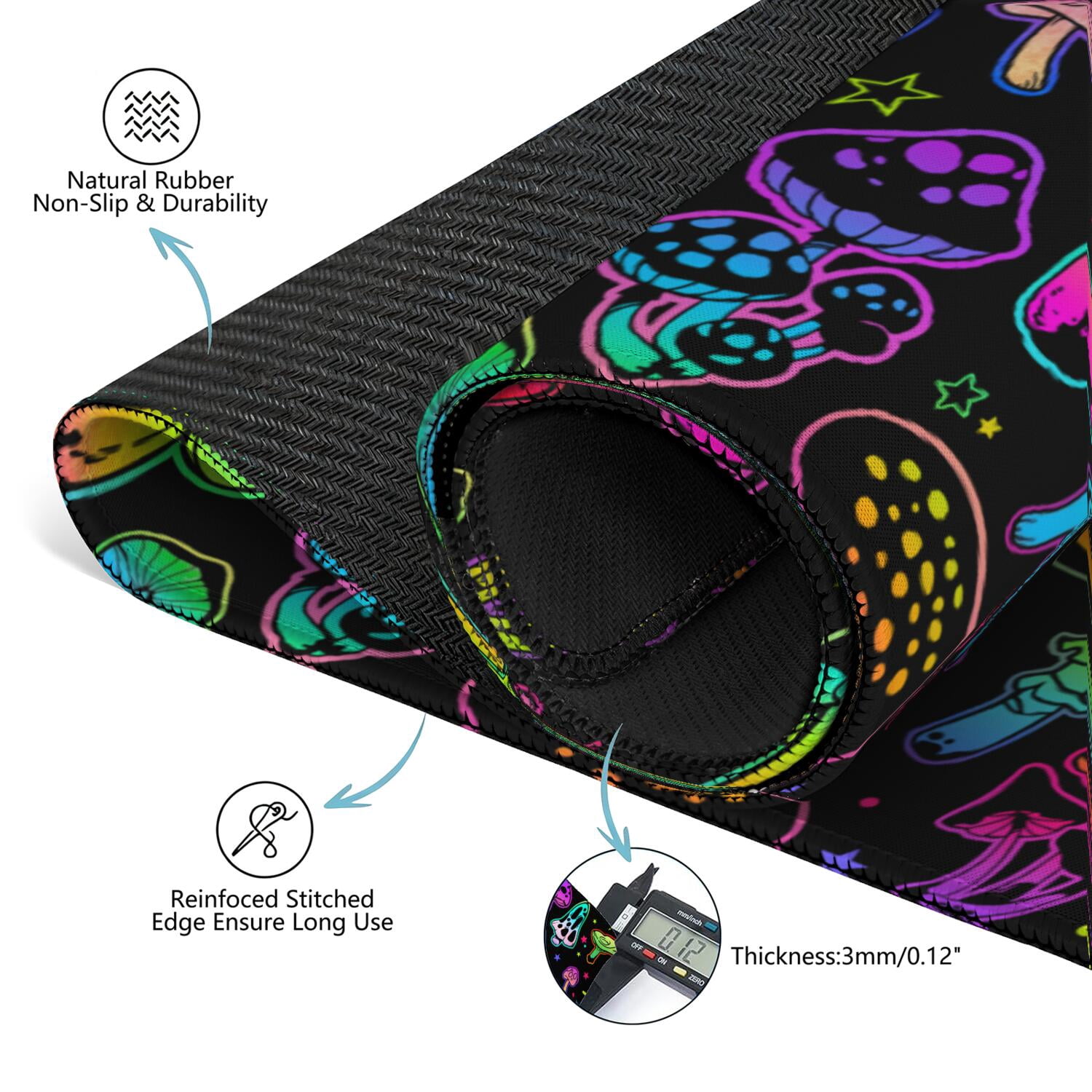 31.5 Inch Plants Inspired Game Surface Constructed from Durable Rubber Featuring Anti-Slip Grip Backing and Noise Dampening for Tiles Board Games