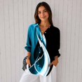 thumbnail image 4 of Women's Plus Size Abstract Wave Print Button Down Shirt, Long Sleeve Collared Casual Blouse, 4 of 5
