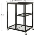 thumbnail image 5 of CQAOE Printer Stand with Storage Shelf, Mobile Printer Table with Wheels, CPU Rack, Office Utility Cart for Home Office, 2-Tier Computer Trolley, Space-Saving Office Storage Organizer (Black), 5 of 7