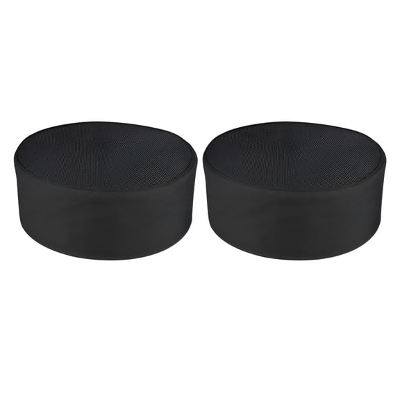 TELOLY 2 Pcs Chef Hat Durable Hats Kitchen Adult Black Cloth Breathable Protective Working for Men Man (Black)