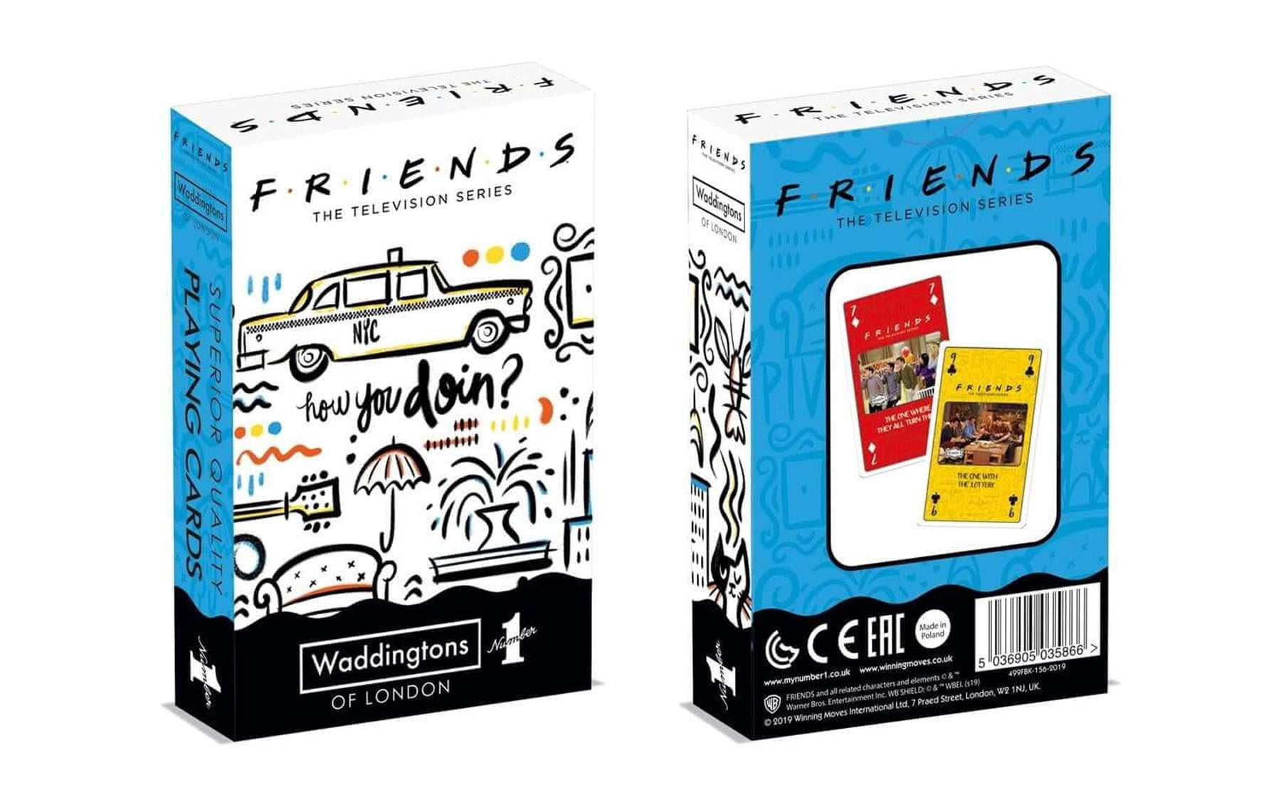 12 Packs [FULL BOX] Friends Waddingtons Number 1 Playing Cards