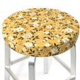 thumbnail image 3 of KLL Daisies Flowers Round Bar Chair Cushion Cover 13 inch ,Bar Stool Protector with Elastic, Soft Washable, 3 of 6