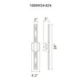 thumbnail image 3 of CWI Lighting Greta Integrated LED Brass Vanity Light, 3 of 6