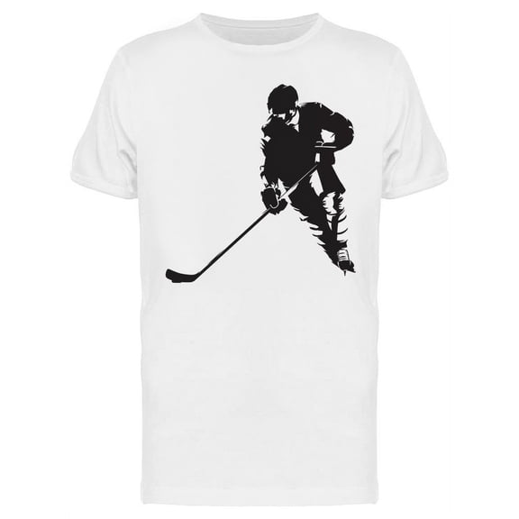 Hockey Player Silhouette Design T-Shirt Men -Image by Shutterstock, Male Medium