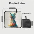 thumbnail image 3 of Watercolor Pineapple Art Foldable Seat Cushion for Bleachers, Stadium Seats, Camping & Outdoor Events, Portable Lightweight Pad with Carabiner, 3 of 6