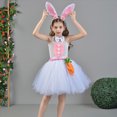 thumbnail image 2 of HCNTES Tutu Dress for Girls Whimsical Bunny Carrot Tulle Tutu Dress with Headband for Parties, 2 of 9