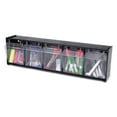 thumbnail image 6 of Tilt Bin Interlocking Multi-Bin Storage Organizer, 5 Sections, 23.63" X 5.25" X 6.5", Black/clear, 6 of 11