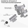 thumbnail image 2 of czcpp-Aluminum 17mm Ball Head Adapter with 1/4 inch Thread, Compatible with Garmin GPS RAM Mount and 17mm Socket Arm, TPU Ball for Bike Motorcycle Phone Holder, 2 of 4