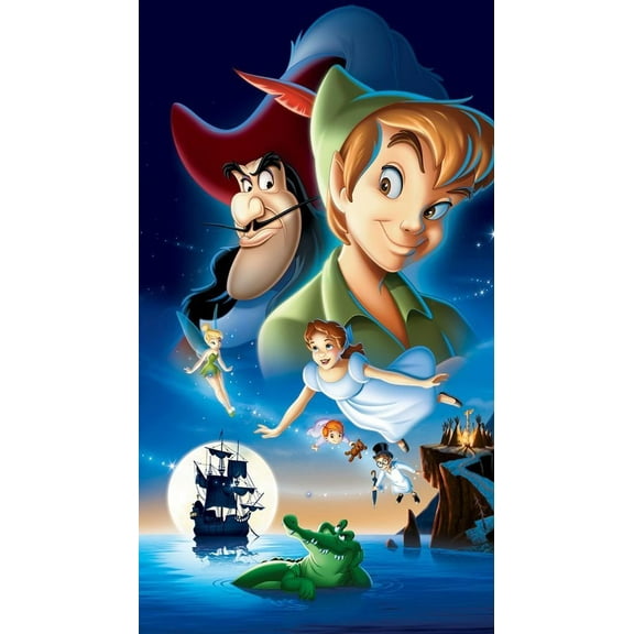 Peter Pan Diamond Art Painting Kits - Full Drill Diamond Dots Paintings for Beginners, Round 5D Paint with Diamonds Pictures Gem DIY Adult Crafts 12x16inch