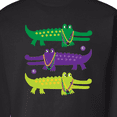 thumbnail image 3 of Inktastic Mardi Gras Holiday Alligators Adult Sweatshirt, 3 of 4