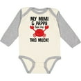 thumbnail image 3 of Inktastic Mimi and Pappy Love Me Gift Boys or Girls Long Sleeve Baby Bodysuit, 3 of 5