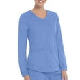 thumbnail image 4 of Scrubstar Women's Core Essentials Mechanical Stretch Long Sleeve V-Neck Scrub Top WD844, 4 of 6