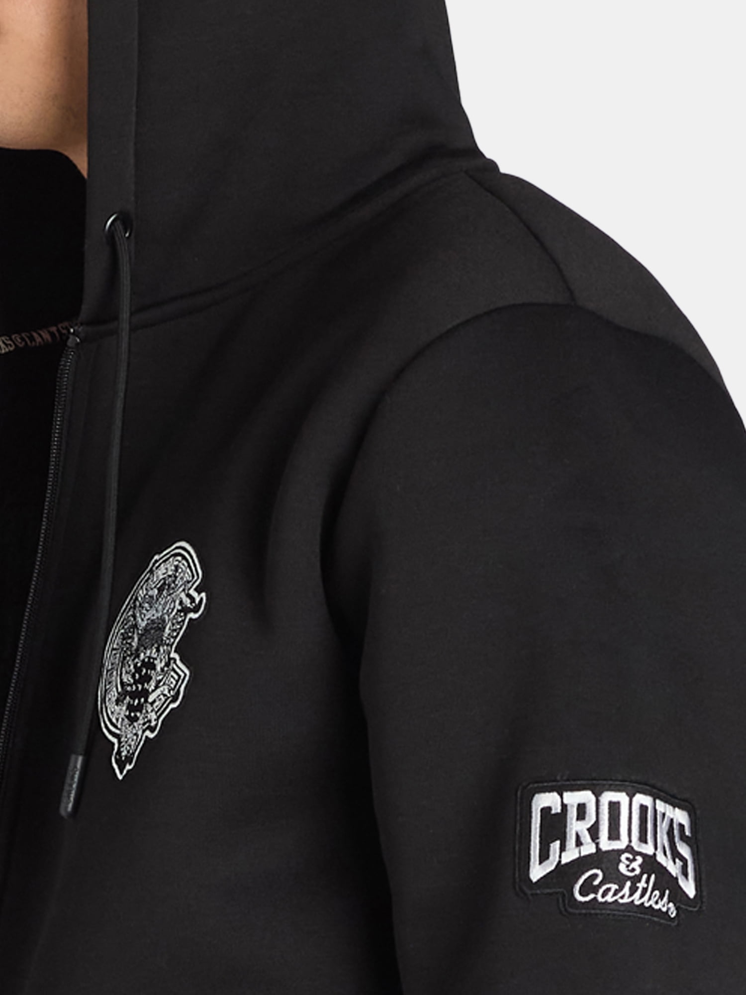 Crooks & Castles Men's Graphic Faux Shearling Zip Hoodie, Sizes XS-3XL