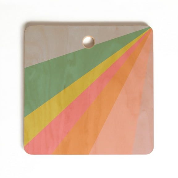 Society6 June Journal Rainbow Road Square Cutting Board