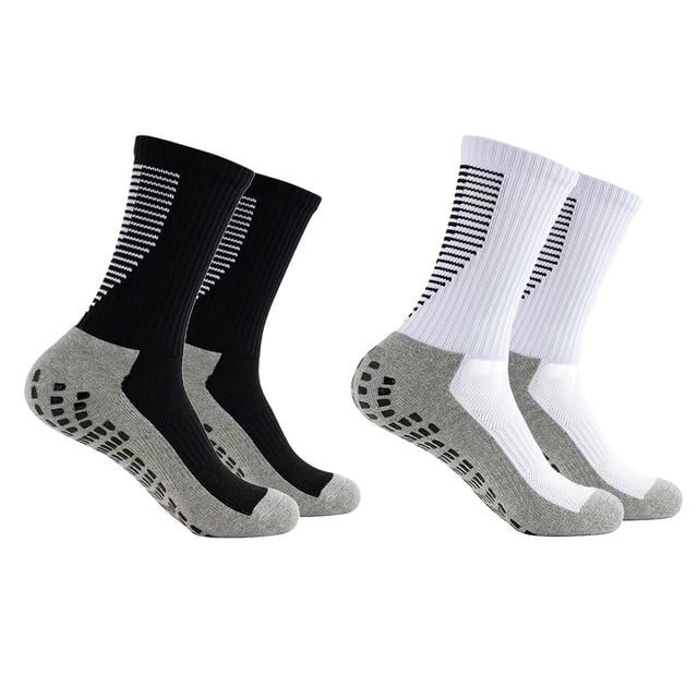 Calcetines De Fútbol, calcetines De Control De Humedad Engrosamiento 2 Pares Transpirables Para Deportes