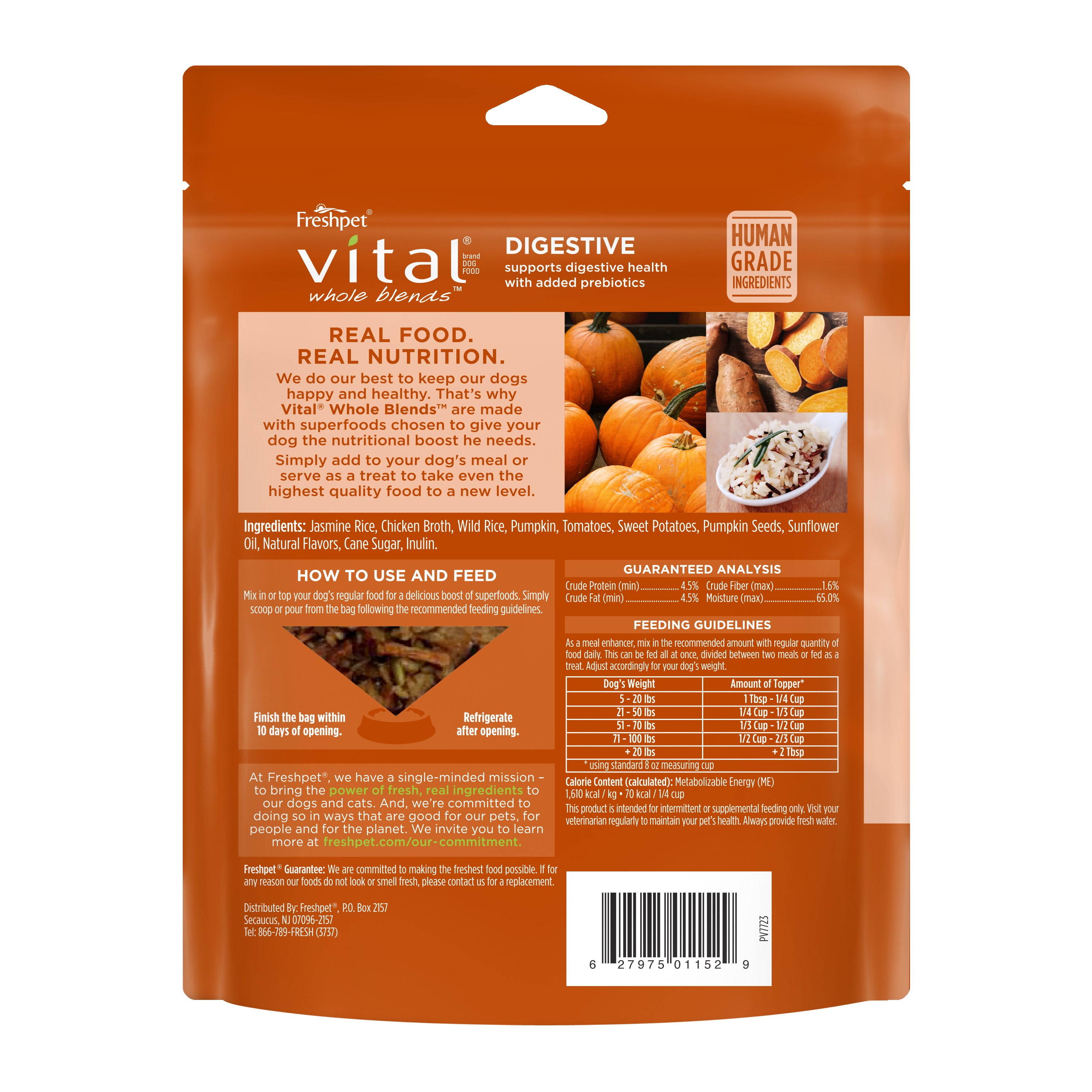 Freshpet Vital Whole Blends Digestive Recipe Mix In Meal Enhancer