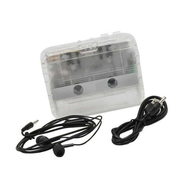 Reproductor de casete portátil Reproductor de música independiente negro con auriculares Vogacara EL009133-00