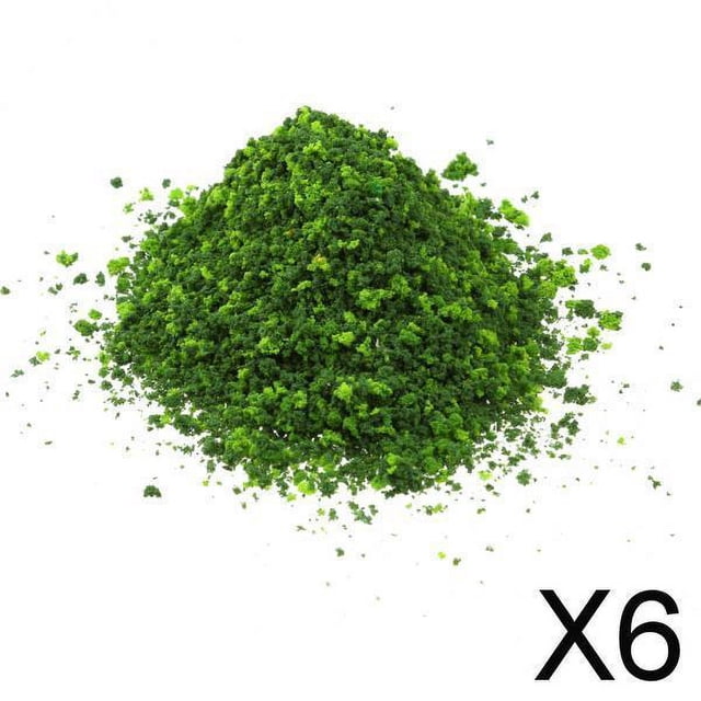 5xMini modelo de follaje paisaje DIY - verde oscuro y verde claro 6 piezas