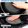 thumbnail image 4 of Stainless Steel Cast Iron Skillet Cleaner Chainmail Cleaning Scrubber 8x6 in With Hanging Ring for Cast Iron Pan, Griddle Pans, BBQ Grills-Square, 4 of 10