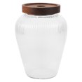thumbnail image 1 of Glass Jars With Wooden Lids Airtight Kitchen Food Cereal Containers Cereal Containers, 1 of 9