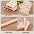 thumbnail image 4 of 38pcs Hollow Wooden Rods 5/10/15/20cm Beech Wooden Dowel Rods Unfinished Natural Wood Craft Dowel Rods Hardwood Sticks, 4 of 6
