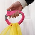 thumbnail image 2 of 2 Pcs Portable Vegetable Lifter Large Load Open And Close Type Lifting Ring Portable Device Bag Carrier D-type Lifter Shopping Bag, Purple, 2 of 5