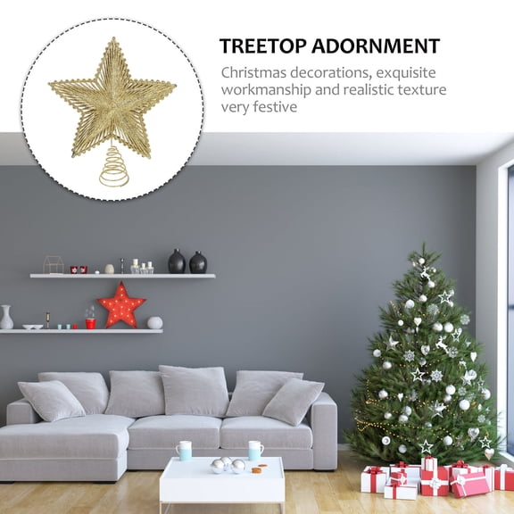 AURARMLET Plastic Star Tree Topper Ornament for Christmas Tree Holiday Decoration