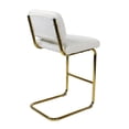 thumbnail image 4 of 27 Inch Boucle Fabric Dining Chairs, Mid-Century Dining Chair with Golden Metal Legs, Simple Bar Stool Upholstered Dining Chairs, Armless Bar Chairs Dining Room, Kitchen, Vanity(Ivory,Set of 6), 4 of 11