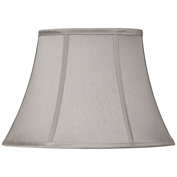 Brentwood Pewter Gray Medium Oval Lamp Shade 9" Wide and 7" Deep at Top