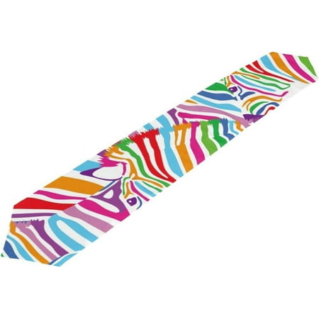 

SKYSONIC Table Runner Colorful Zebras Washable Table Cloth Runner for Holiday Home Wedding Table Top Decoration 13x90 Inches