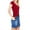 RUBY BURGUNDY, variant on Women & Juniors Solid Short Sleeve Scoop Neck Cotton Bodysuit Leotard with Snap Crotch Bottom (RUBY BURGUNDY, S)