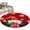 Bright Red Scarlet, variant on Round Rugs 3Ft, Red Gnomes Christmas Round Area Rug Washable Indoor Throw Carpet, Snowflake Xmas Balls Small Non Slip Circle Rug for Bedroom Living Room Home Decor Aesthetic