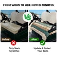 thumbnail image 4 of Golf Cart Seat Covers for 2 Seater, Farmhouse Teal Brown Soft Microfiber Cart Seat Towel Blanket, Retro Ombre Wooden Absorbent Breathable Non Slip Bench Seats Protector for Golf Course 51"x31", 4 of 8