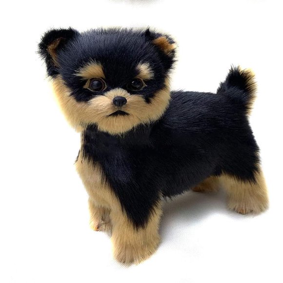 Realistic Yorkie Dog Simulation Toy Dog Puppy Lifelike Stuffed Companion Toy Pet Dog Handmade