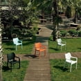 thumbnail image 3 of Compamia Diva Resin Outdoor Patio Dining Arm Chair in Silver, 3 of 10